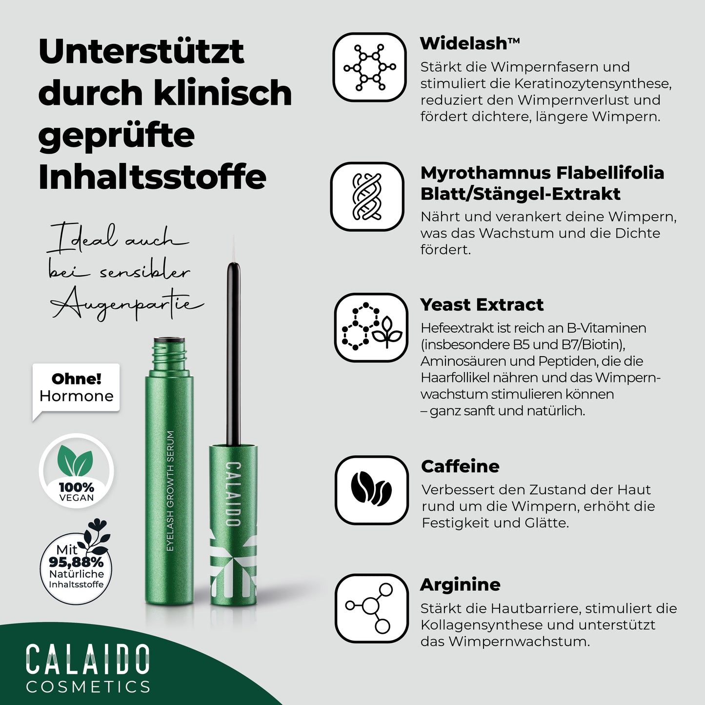 Calaido øjenvippeserum – Opnå længere, stærkere og fyldigere vipper på kun 4 uger