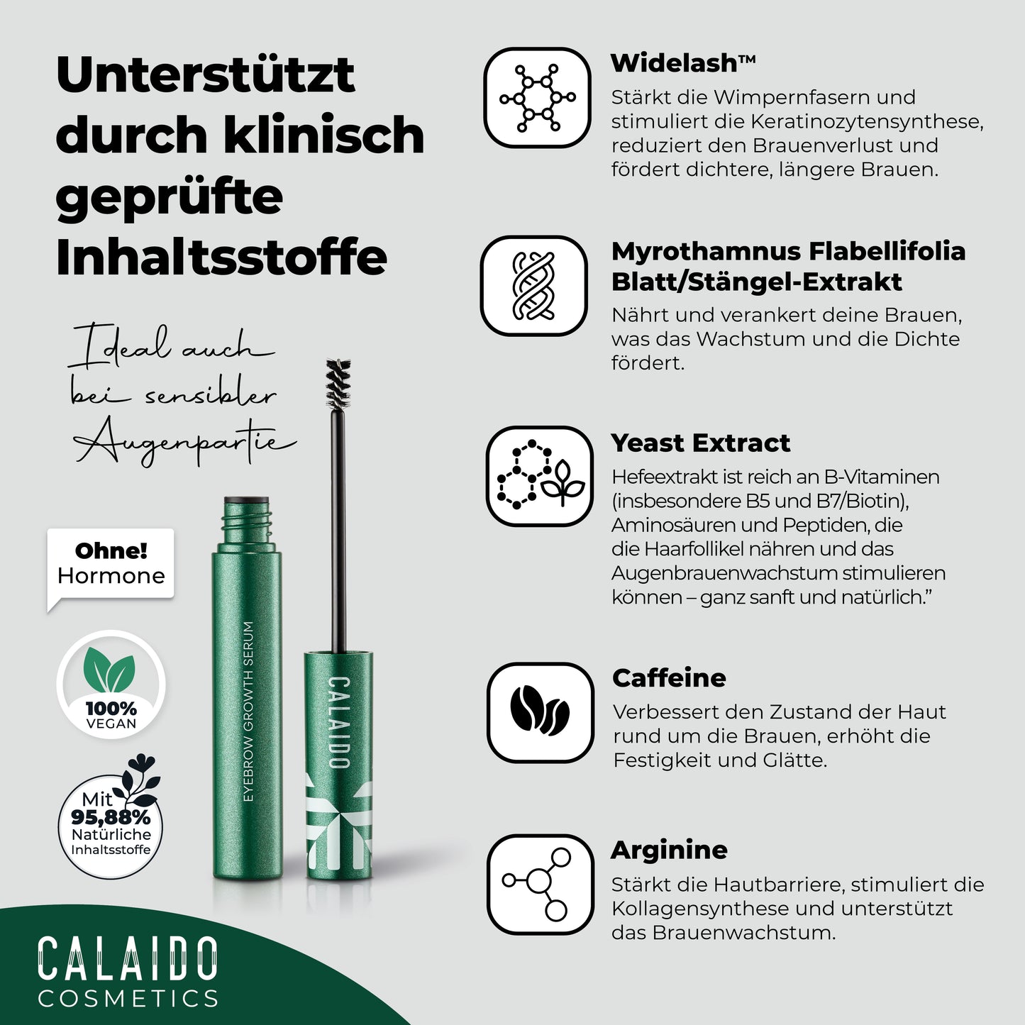 Calaido Eyebrow Serum – Fuller, Thicker Brows Naturally