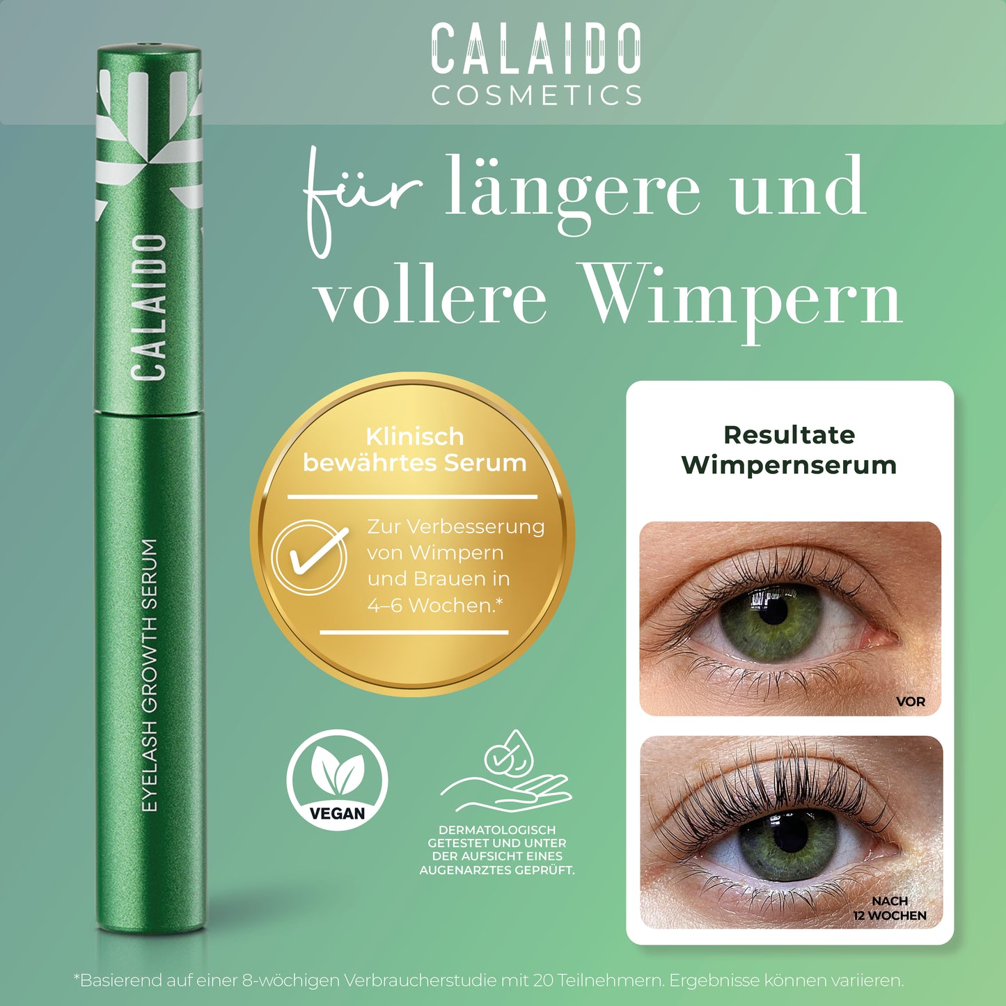 Calaido Eyelash Serum – Achieve Longer, Stronger, Fuller Lashes in Just 4 Weeks